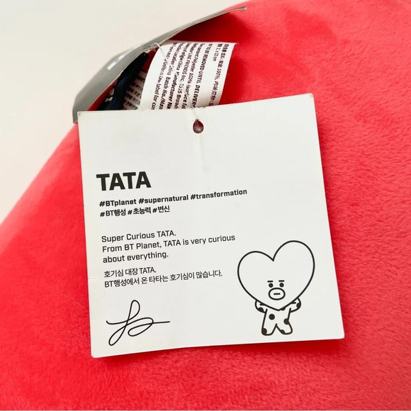 NWT ❤️ BT21 BTS Large Tata Plushies Red Heart Stuffed Animals Plush - Picture 14 of 14